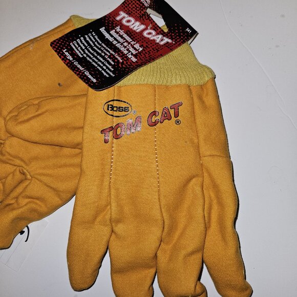 12 paires de nouveaux Gants TOM CAT homme taille L — toile de coton résistante, - Picture 4 of 7